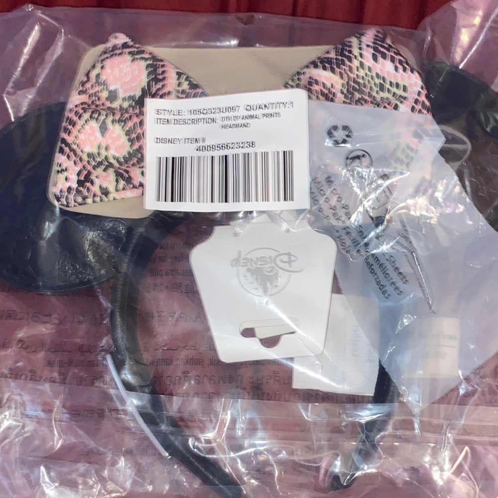 Loungefly/Disney Pink and Black Minnie Mouse Ears Headband
